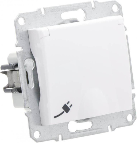 Розетка Schneider Electric Sedna с/з со шторками и крышкой 16A 250V SDN3100121