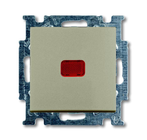 Выключатель кнопочный одноклавишный ABB Basic55 10A 250V с подсветкой шампань 2CKA001413A1092 Выключатель кнопочный одноклавишный ABB Basic55 10A 250V с подсветкой шампань 2CKA001413A1092
