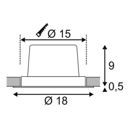 Встраиваемый светодиодный светильник SLV New Tria XXL Round Set 114266