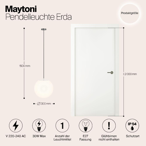 Подвесной светильник Outdoor O594PL-01B