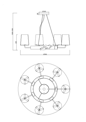 Подвесной светильник Maytoni MOD040PL-07CH