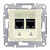 Розетка компьютерная 2хRJ45 Schneider Electric Sedna STP SDN4600147