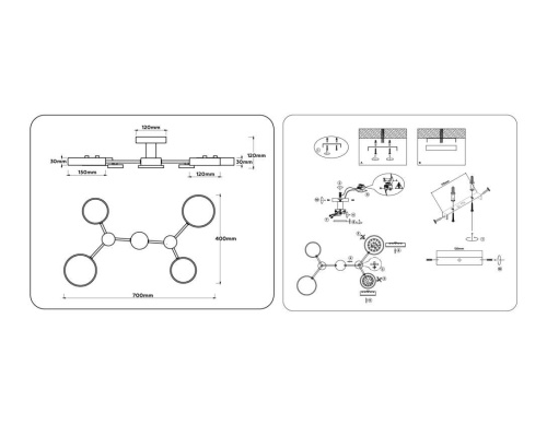 Люстра на штанге Ambrella light COMFORT FL4858