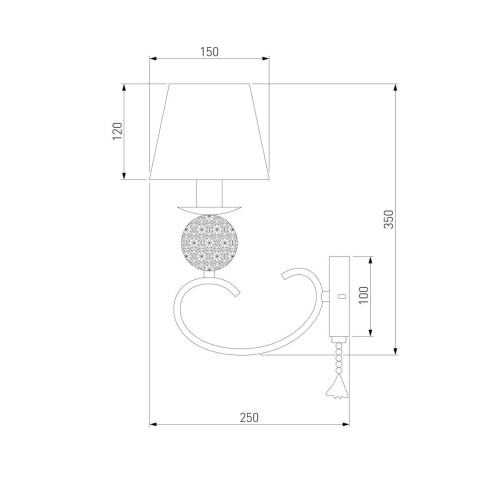 Бра Eurosvet 60089/1 античная бронза
