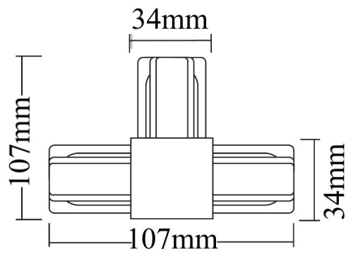 Коннектор T-образный Crystal Lux CLT 0.211 08 BL Коннектор T-образный Crystal Lux CLT 0.211 08 BL