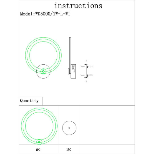 Бра Seven Fires Merano WD5000/1W-L-WT