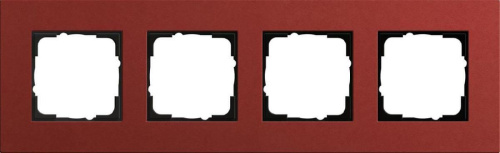 Рамка 4-постовая Gira Esprit Lenoleum-Multiplex красный 0214229