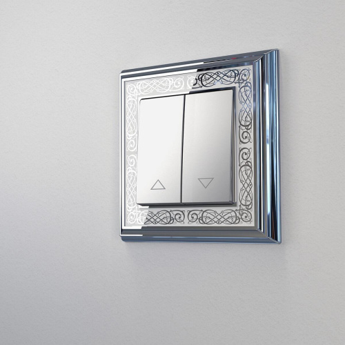 Рамка Werkel Palacio Gracia на 1 пост хром/белый WL77-Frame-01 4690389126031