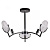 Потолочная люстра IMEX MD.51382-3-P BCH+BK