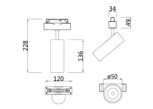 Трековый светодиодный светильник Maytoni Track Lamps TR019-2-10W4K-B Трековый светодиодный светильник Maytoni Track Lamps TR019-2-10W4K-B