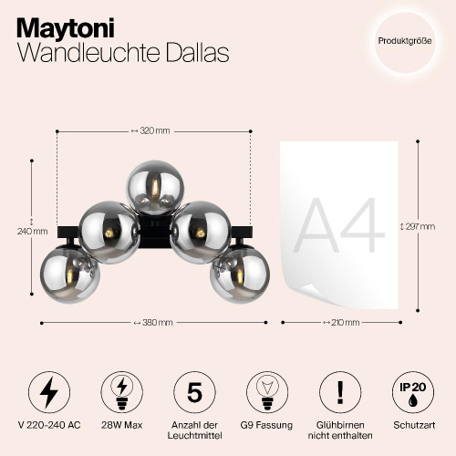 Настенный светильник (бра) Maytoni MOD547WL-05B