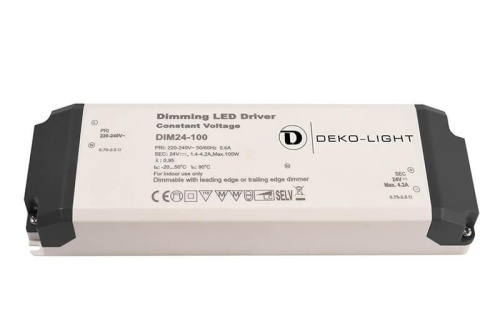 Блок питания Deko-Light Dimmable CV Power Supply 24V 34-100W IP20 4,2A 862092 Блок питания Deko-Light Dimmable CV Power Supply 24V 34-100W IP20 4,2A 862092