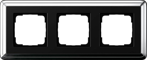 Рамка 3-постовая Gira ClassiX хром/черный 0213642