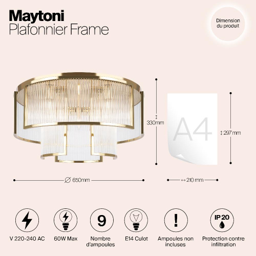 Потолочный светильник Maytoni MOD174CL-09G