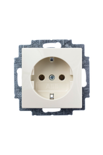 Розетка ABB Basic55 Schuko с/з 16A 250V безвинтовой зажим слоновая кость 2CKA002011A3857