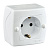 Розетка 2К+З Mono Electric Octans IP20 16A 250V винтовое подключение белый 104-010107-117