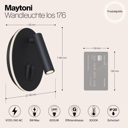 Светодиодный спот Maytoni Ios 176 C176-WL-01-6W-B Светодиодный спот Maytoni Ios 176 C176-WL-01-6W-B