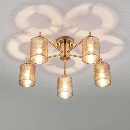 Подвесная люстра Eurosvet 70109/5 античная бронза