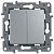 Переключатель двухклавишный Legrand Etika 10A 250V алюминий 672412