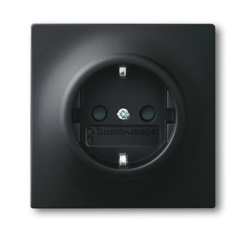 Розетка ABB Impuls Schuko с/з 16A 250V безвинтовой зажим чёрный бархат 2CKA002011A3886 Розетка ABB Impuls Schuko с/з 16A 250V безвинтовой зажим чёрный бархат 2CKA002011A3886