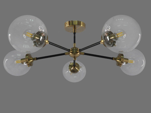 Потолочная люстра Elvan LU-208/5-E27-BkBaCl