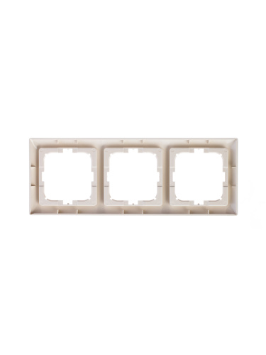 Рамка 3-постовая ABB Basic55 слоновая кость 2CKA001725A1486 Рамка 3-постовая ABB Basic55 слоновая кость 2CKA001725A1486