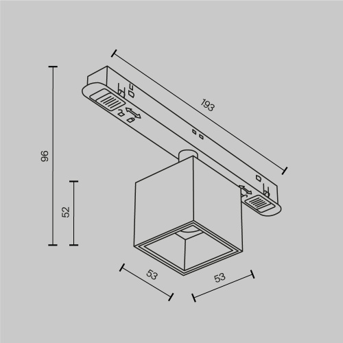 Трековый светильник Technical TR133-2-7W3K-W Трековый светильник Technical TR133-2-7W3K-W