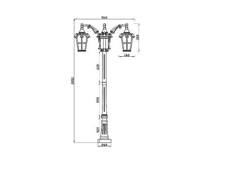 Ландшафтный светильник Maytoni Outdoor O413FL-03BZ