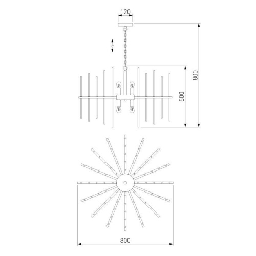 Подвесная люстра Bogates Allure 355/8 Smart хром Подвесная люстра Bogates Allure 355/8 Smart хром