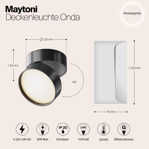 Спот Maytoni Onda C024CL-L18B