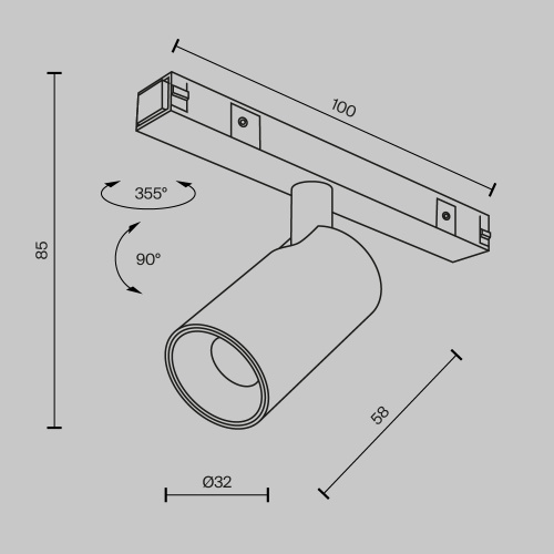 Трековый светильник Technical TR176-1-5WTW-M-B Трековый светильник Technical TR176-1-5WTW-M-B