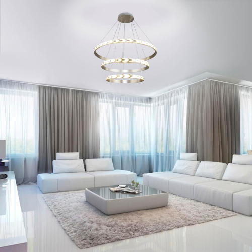 Светодиодный светильник Eurosvet с пультом управления 90163/3 сатин-никель Светодиодный светильник Eurosvet с пультом управления 90163/3 сатин-никель