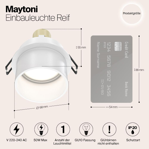 Встраиваемый светильник Maytoni Reif DL050-01W