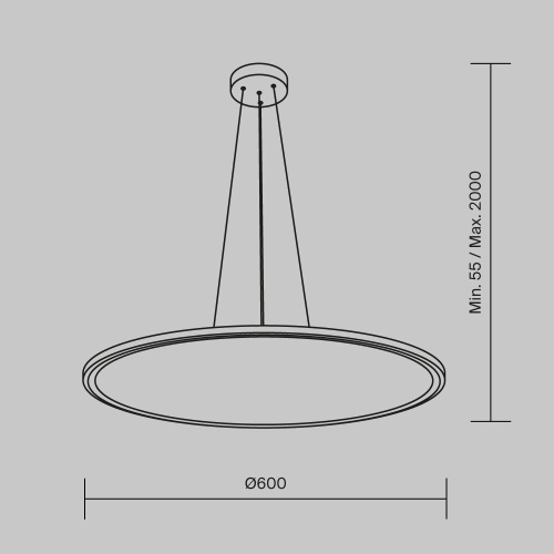 Подвесной светодиодный светильник Maytoni Cosmos MOD057PL-L54W4K Подвесной светодиодный светильник Maytoni Cosmos MOD057PL-L54W4K
