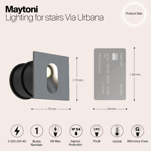Уличный светодиодный светильник Maytoni Via Urbana O022-L3GR Уличный светодиодный светильник Maytoni Via Urbana O022-L3GR