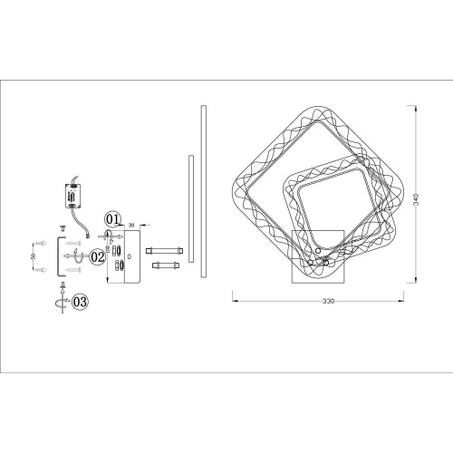 Бра Seven Fires Фенис SF7032/2W-WT