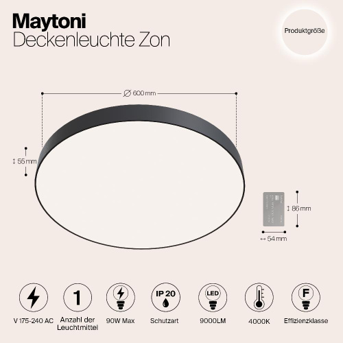 Потолочный светодиодный светильник Maytoni Zon C032CL-L96B4K