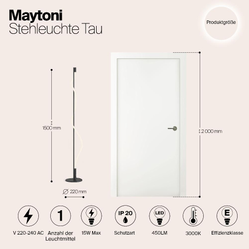 Напольный светильник (торшер) Maytoni MOD166FL-L15B3K