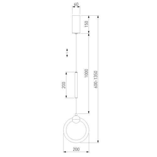 Подвесной светодиодный светильник Eurosvet Rim 90165/1 черный жемчуг