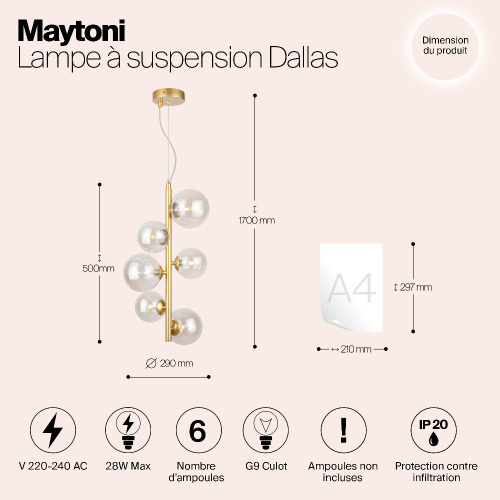 Подвесной светильник Maytoni MOD545PL-06G
