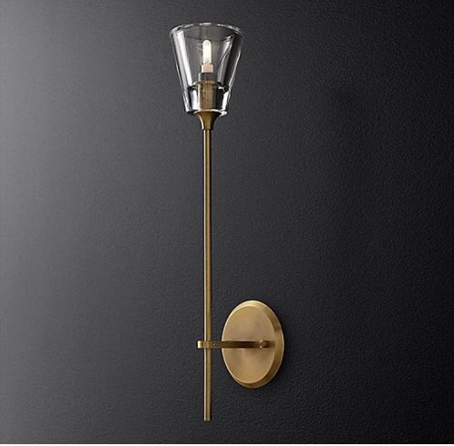 Настенный светильник Torche De Verre 1 light gold