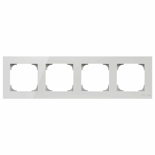 Рамка 4-постовая ABB Sky стекло белое 2CLA857400A3001 Рамка 4-постовая ABB Sky стекло белое 2CLA857400A3001