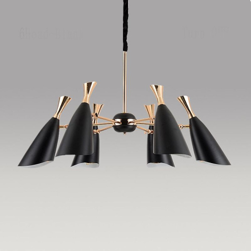 Люстра Duke 6 black/gold