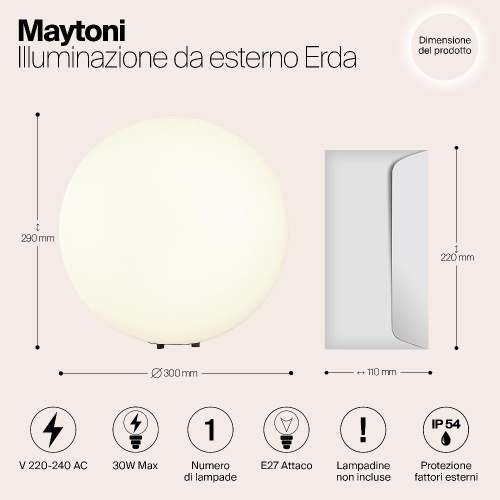Уличный светильник Maytoni Erda O594FL-01W