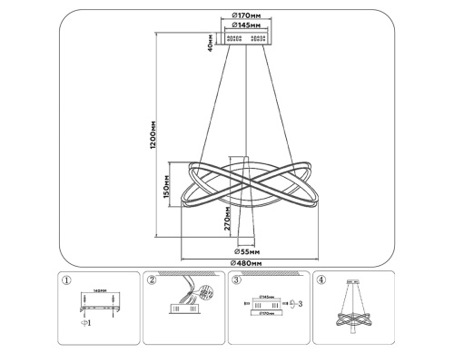 Подвесной светодиодный светильник Ambrella light Comfort LineTech FL5367 Подвесной светодиодный светильник Ambrella light Comfort LineTech FL5367