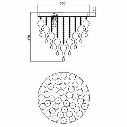 Потолочная люстра Rivoli Torta 6013-150 Б0038167