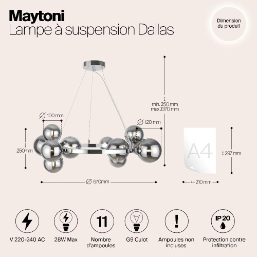 Подвесной светильник Maytoni MOD545PL-11CH