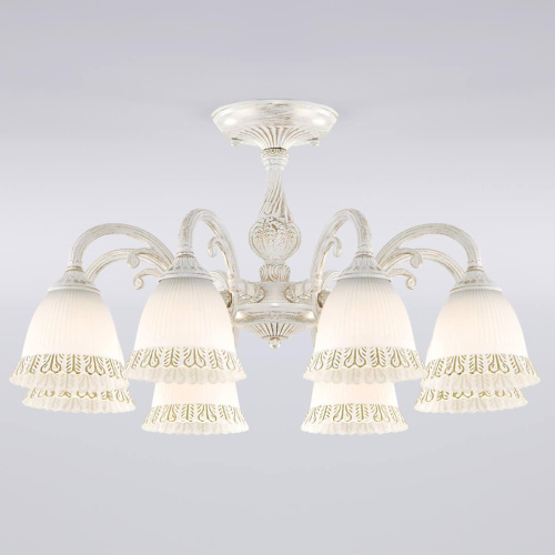 Потолочная люстра Eurosvet Campina 60107/8 белый с золотом