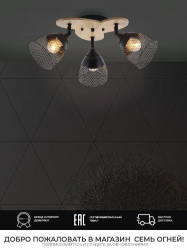 Потолочная люстра Seven Fires Veyla WD3509/3C-BK