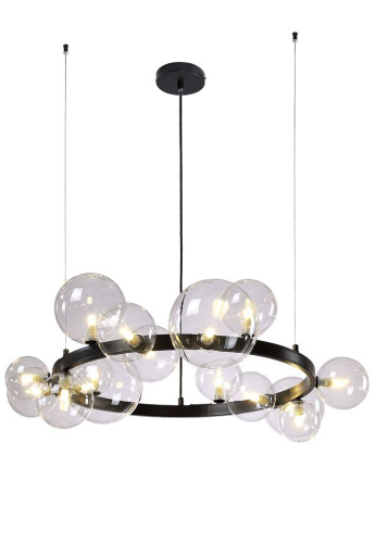 Подвесная люстра Crystal Lux Agata SP15 V2 Black/Transparente Подвесная люстра Crystal Lux Agata SP15 V2 Black/Transparente